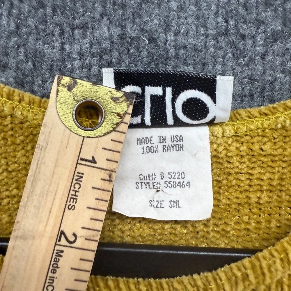 Clio Sweater Womens S Gold Pullover Short Sleeve Soft Old Money Quiet Luxury